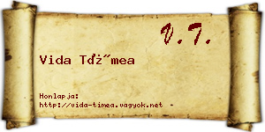 Vida Tímea névjegykártya