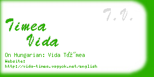 timea vida business card